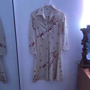 Vintage 70s butterfly dress